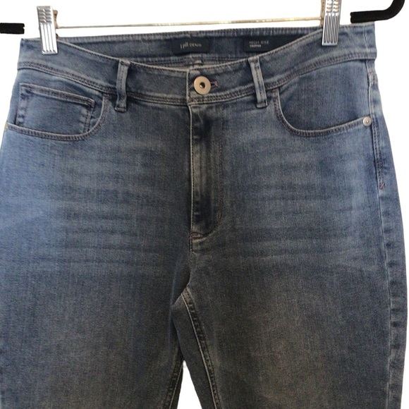 J Jill Denim High Rise Cropped Jeans with Split Hem Women's Size 4 - Picture 2 of 7